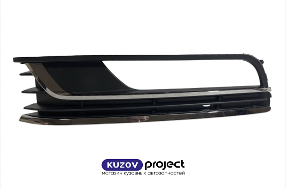 Оправа туманки левая (2 хром молдинга) Volkswagen Passat (B7) 2010-2015 (Китай)
