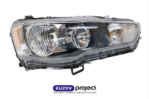 Фара правая с механическим корректором Mitsubishi Lancer X 2007-2016 (Китай)