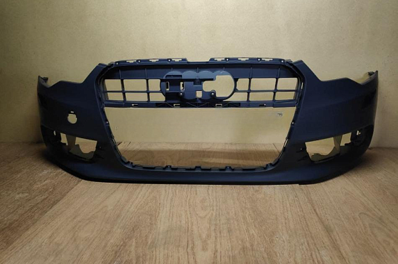 Бампер передний с отверстиями под омыватели Audi A6 2010-2014 (Тайвань)